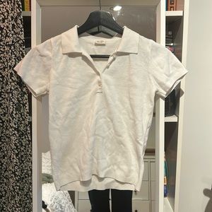 Brandy melville cropped polo shirt